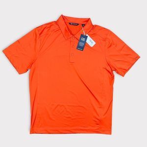 College Orange Prospect Textured Short Sleeve Polo Size L